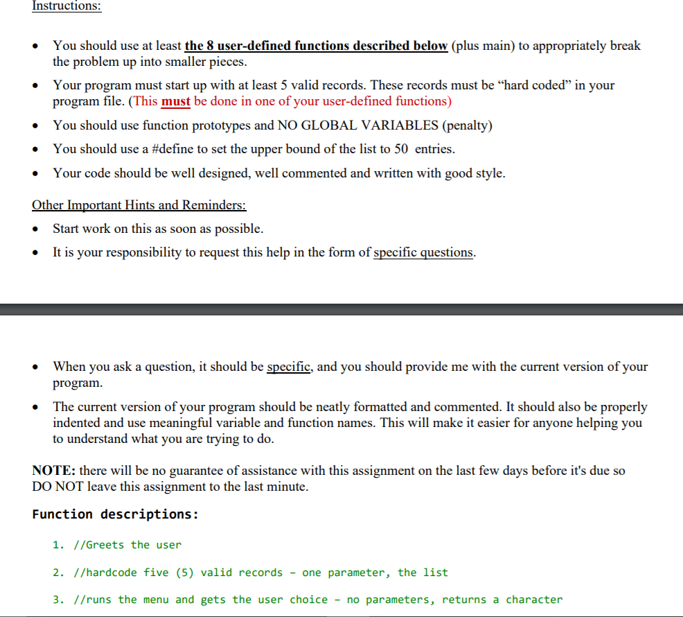 Solved With this assignment you will write a practical menu | Chegg.com