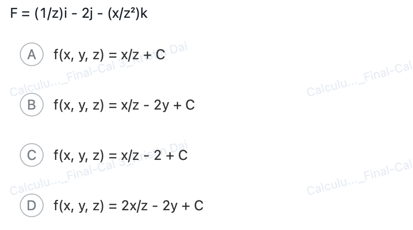 Solved F 1z I 2j Xz2 Kf X Y Z Xz Cf X Y Z Xz 2y Cf X Y Z