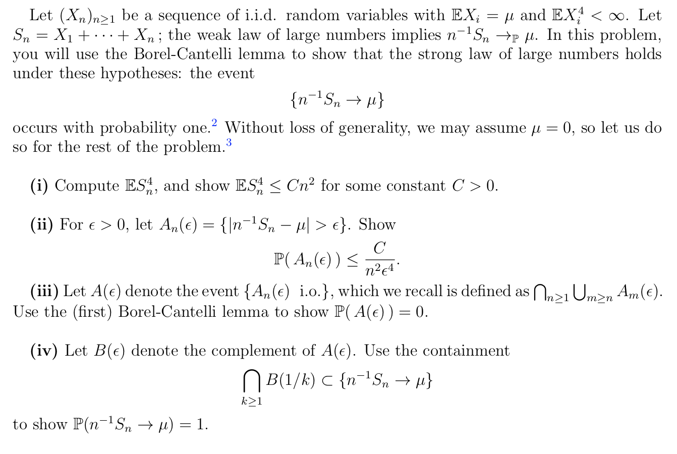 Let N 1 Be A Sequence Of I I D Random Variabl Chegg Com