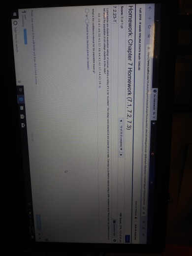 Homework: Chapter 7 Homework (7.1, 7.2, 7.3) Score: 0 | Chegg.com