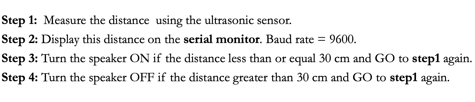 Solved Step 1: Measure the distance using the ultrasonic Circuit Diagram
