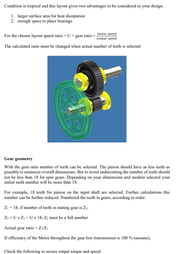 Initial design data required for the design 1. Power