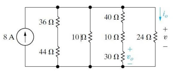 Solved Use current division to find the current io and use | Chegg.com