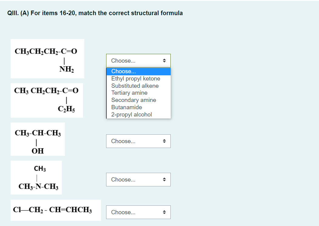 Solved QIII. A For items 16 20 match the correct Chegg