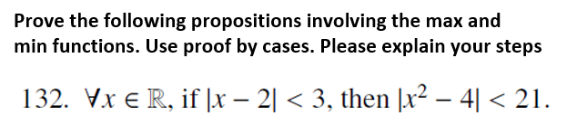 Solved Prove the following propositions involving the max | Chegg.com