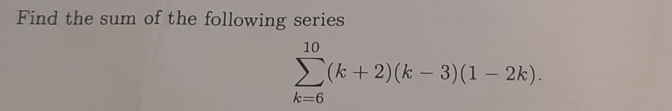 Solved Find the sum of the following | Chegg.com