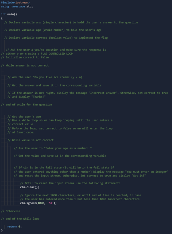 Solved Your Program For your program you will ask for user | Chegg.com