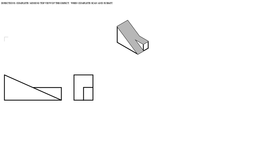 Solved COMPLETE MISSING TOP VIEW OF THE OBJECT. WHEN | Chegg.com