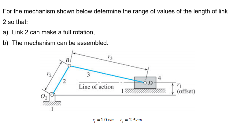 Solved For the mechanism shown below determine the range of | Chegg.com
