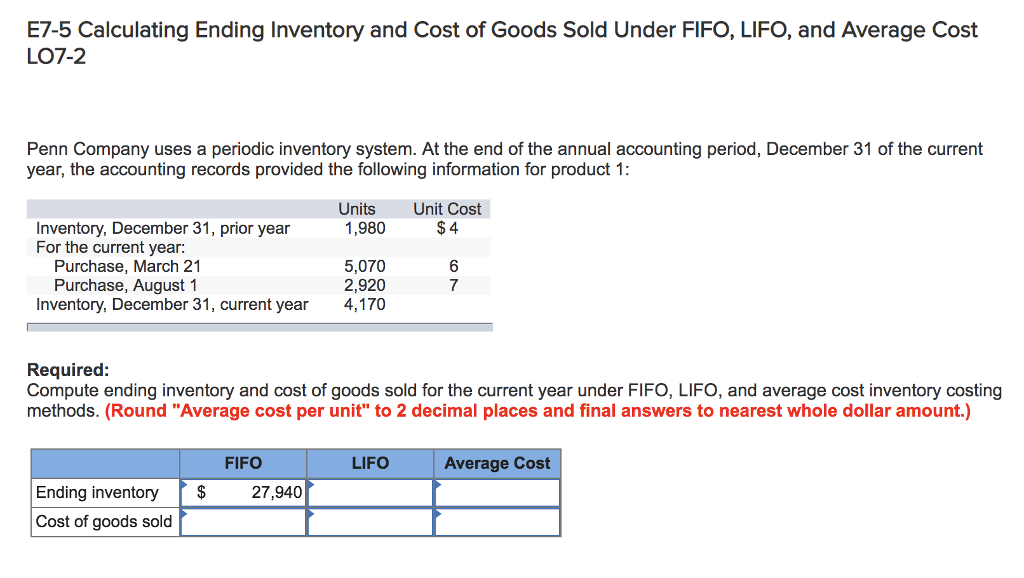 average inventory formula opeartions