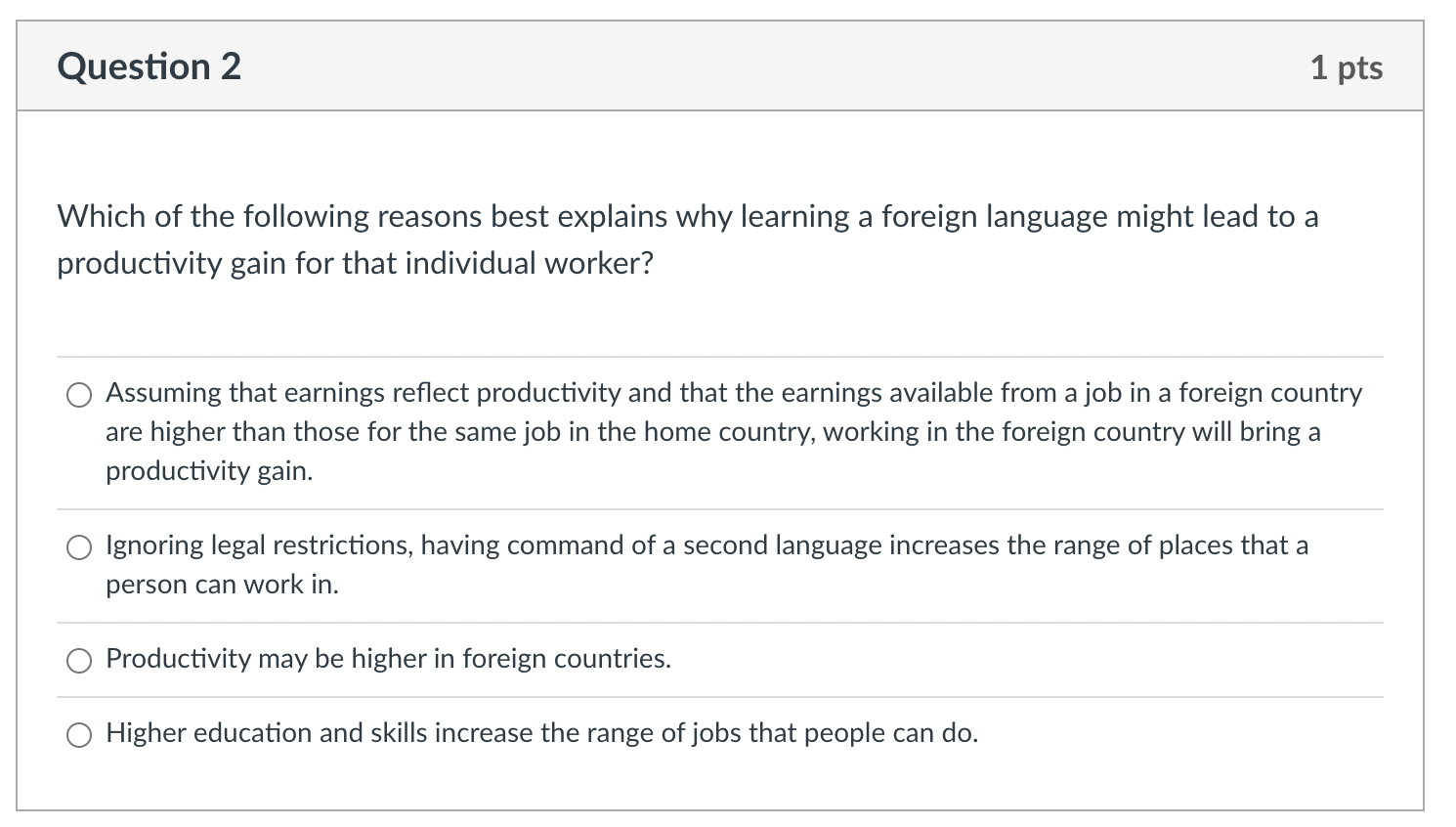 Solved Question 2 1 pts Which of the following reasons best | Chegg.com