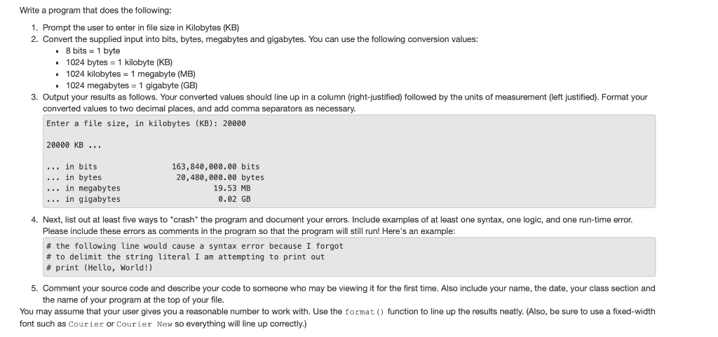 Bits and bytes outlet conversion