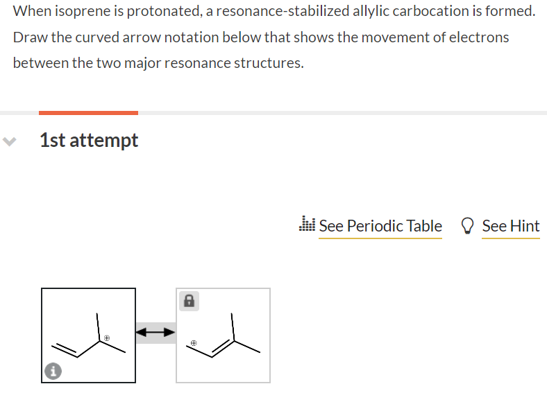 Solved When isoprene is protonated, a resonance-stabilized | Chegg.com