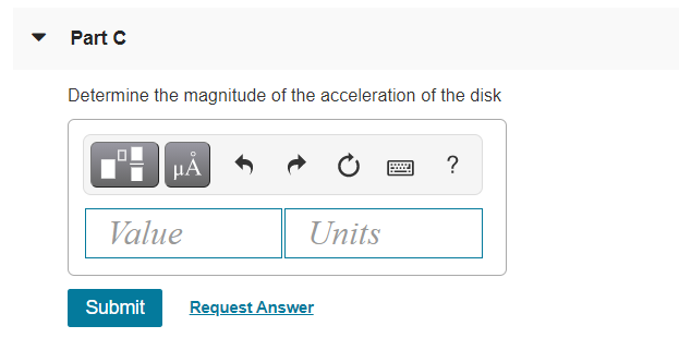 Solved Part A: Calculate the angular acceleration of the | Chegg.com