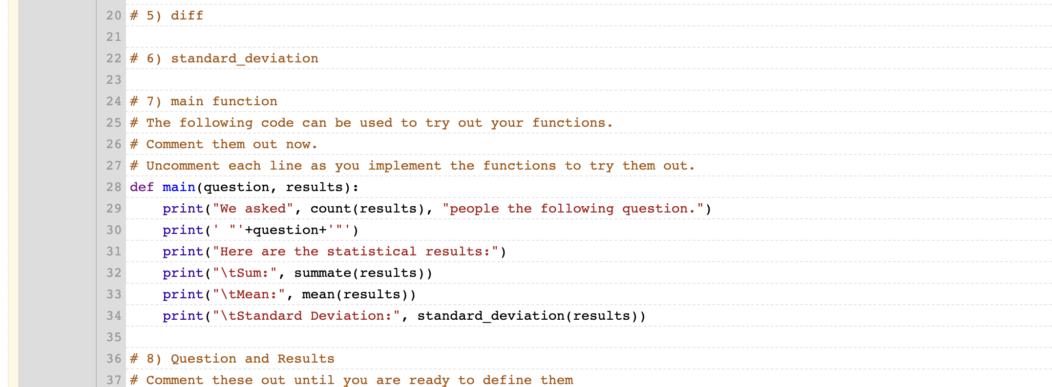 Solved Normally, doing statistics in Python would be easy, | Chegg.com