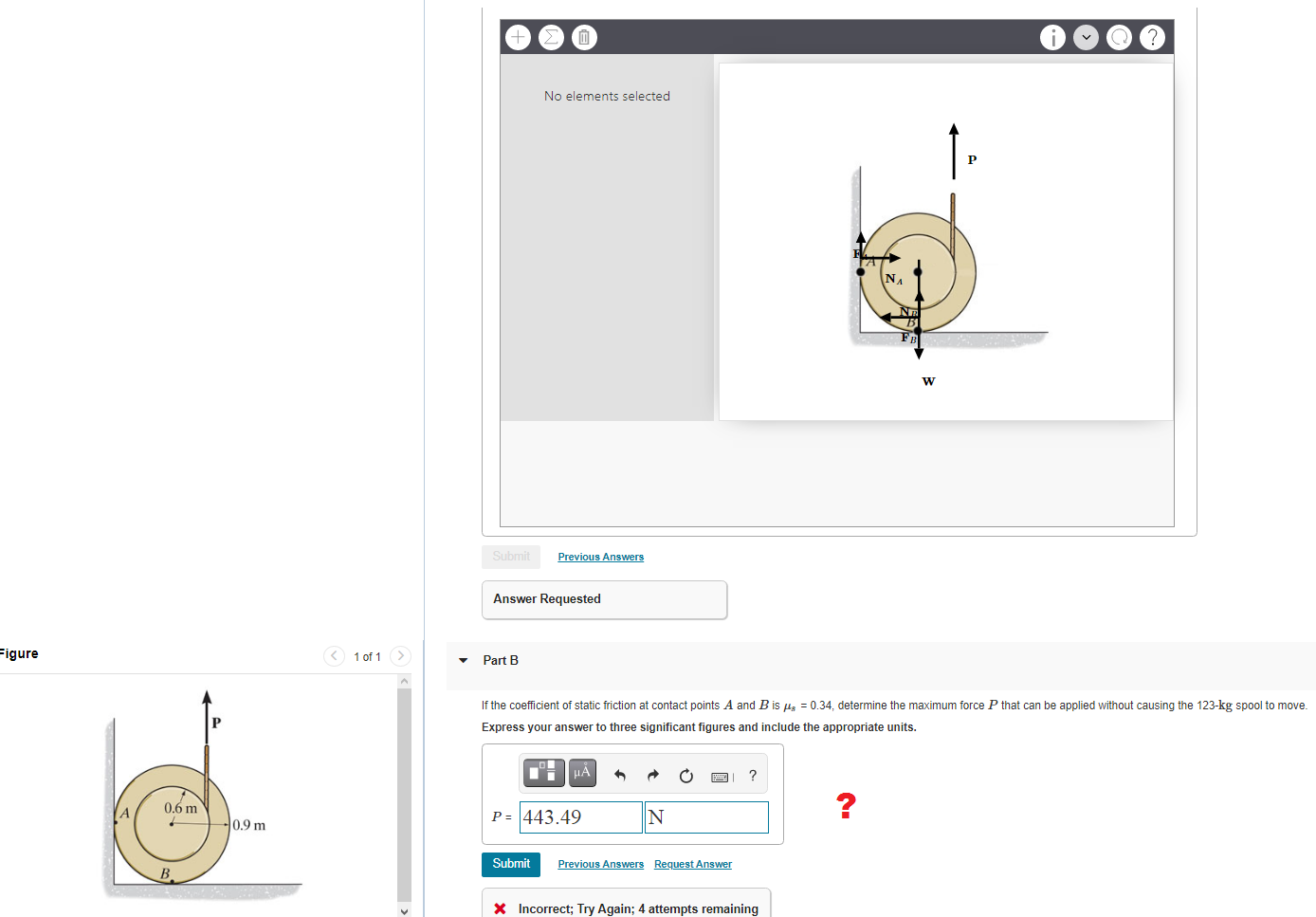 Solved E No elements selected FB w Submit Previous Answers | Chegg.com