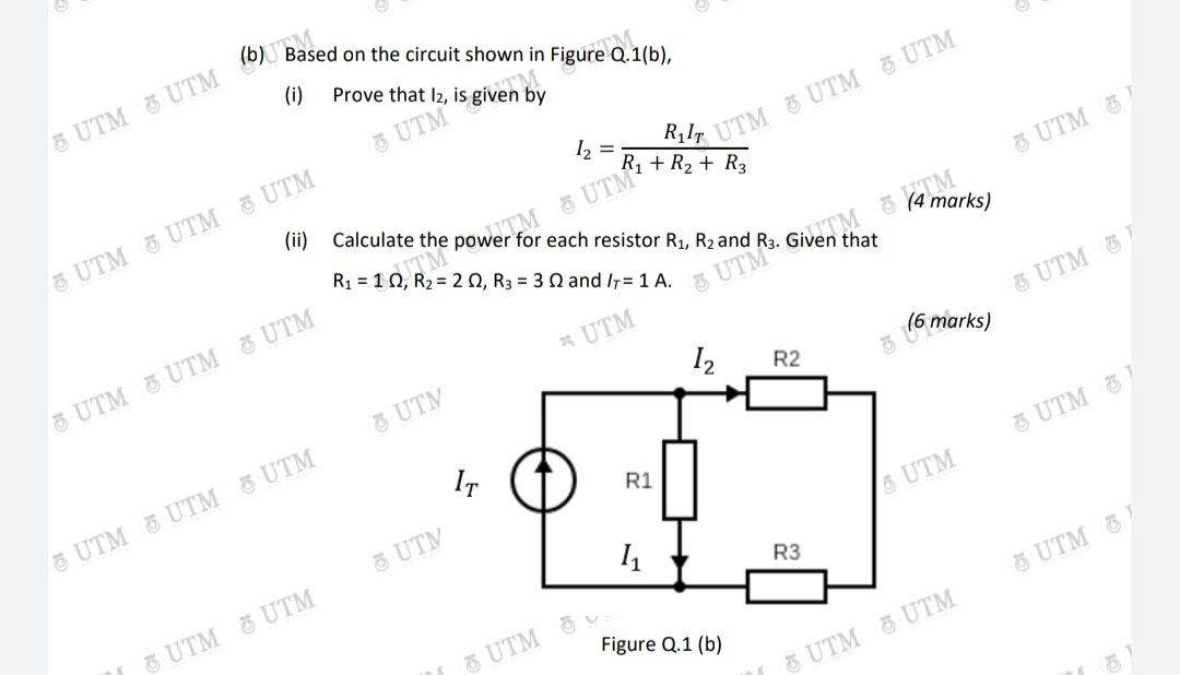 Solved M (6) Based On The Circuit Shown In Figure Q.1(b), | Chegg.com