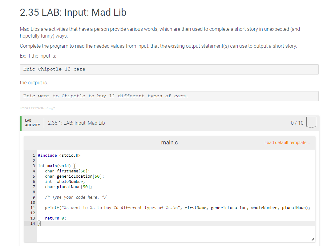 Solved main.c Load default template... | Chegg.com
