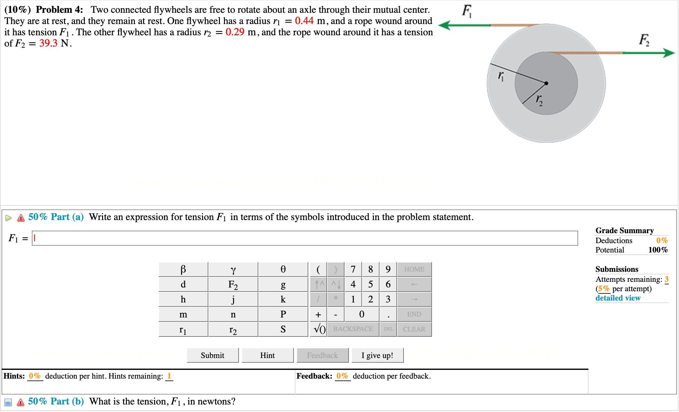 Solved (10\%) Problem 4: Two connected flywheels are free to | Chegg.com