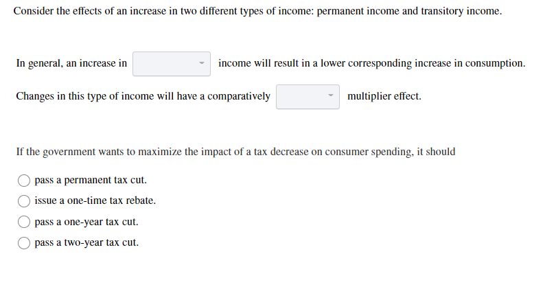 Solved Consider the effects of an increase in two different | Chegg.com