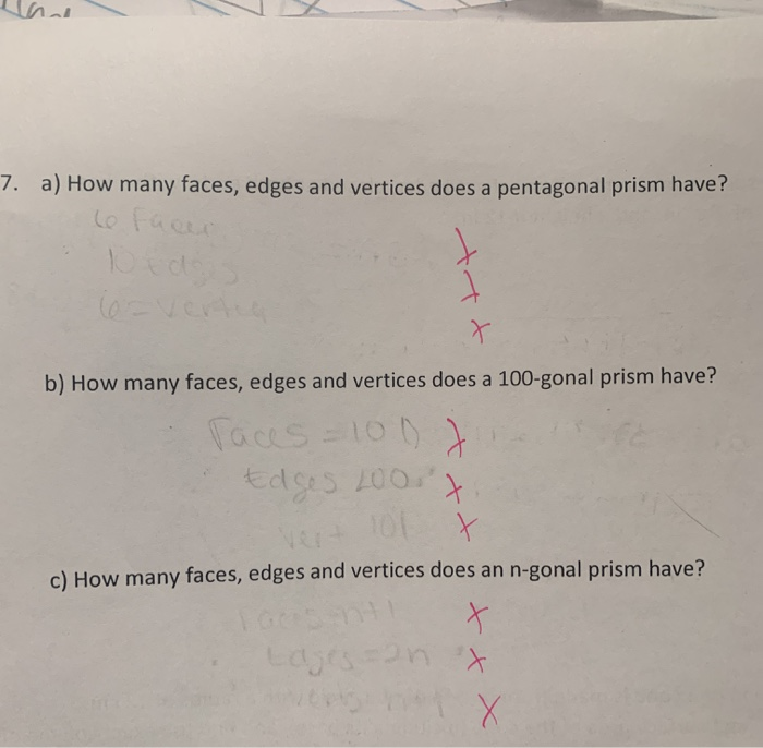 Solved a how many faces edges and vertices does a chegg