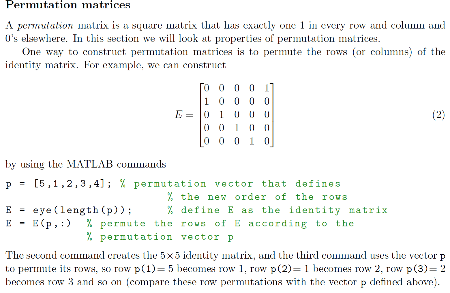 permute matrix matlab