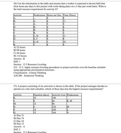 Solved 56 Use The Information In The Table And Assume Th Chegg Com