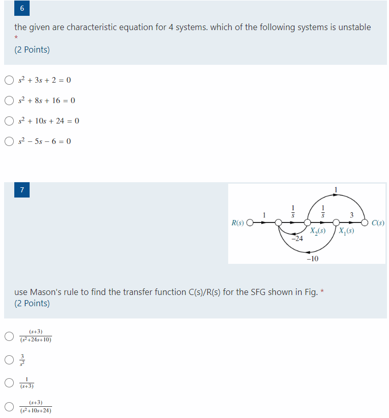 Solved 6 the given are characteristic equation for 4 | Chegg.com