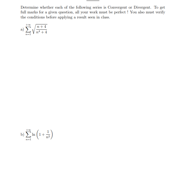 Solved Determine whether each of the following series is | Chegg.com