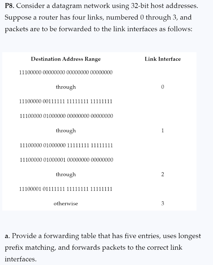 P13. In Problem P8, you are asked to provide a | Chegg.com