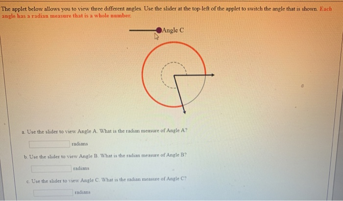 the radian measure of an angle that is 105