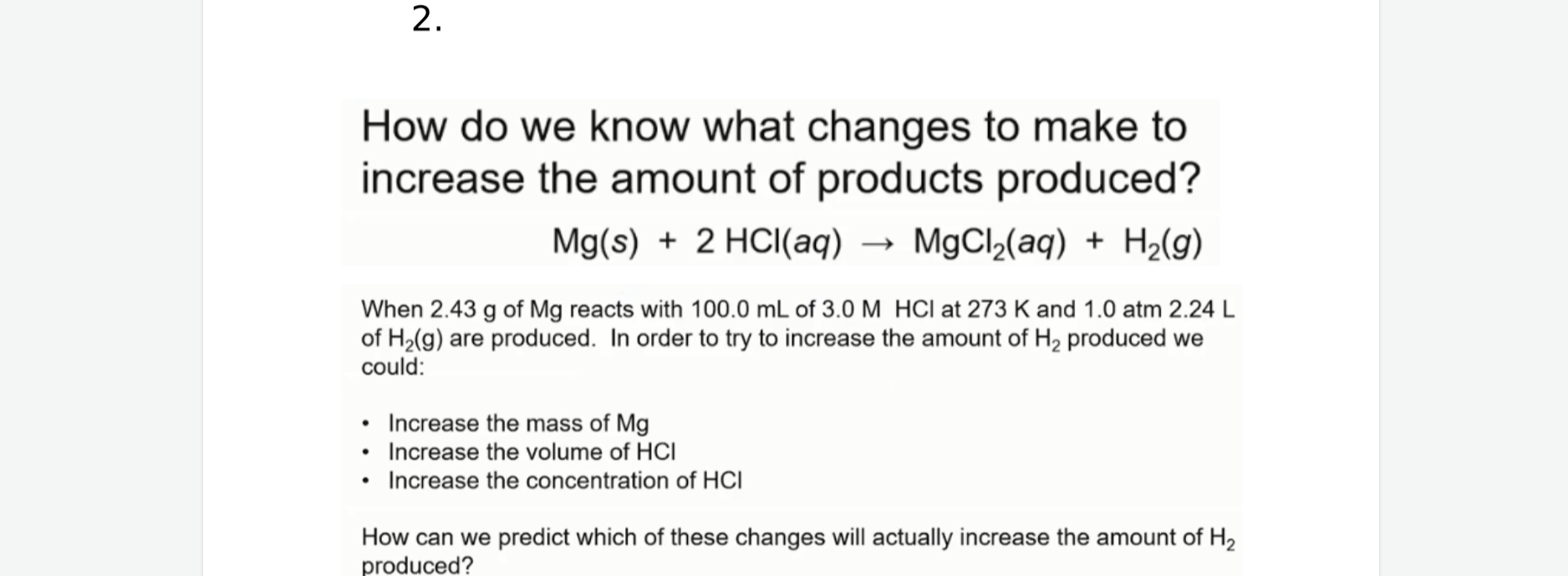 Solved 1. KClO3 > KCl + O2 Calculate the amount of KCl