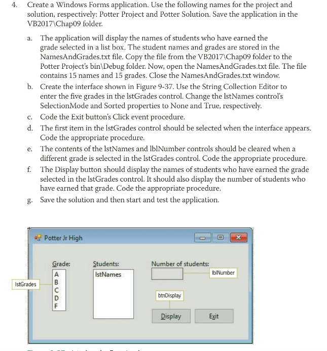 Solved Create A Windows Forms Application. Use The Following | Chegg.com