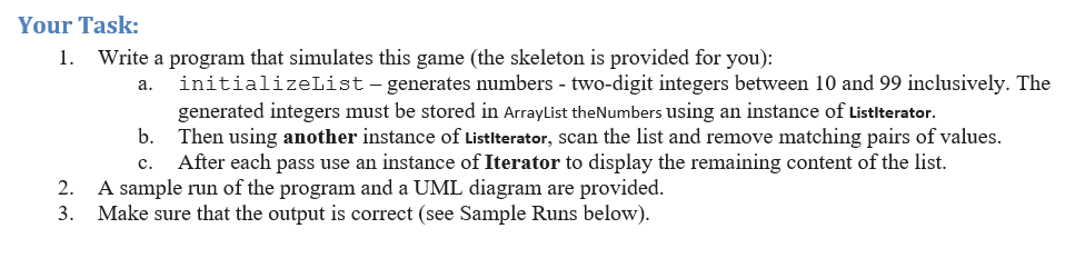Write a Java program that simulates a matching game | Chegg.com
