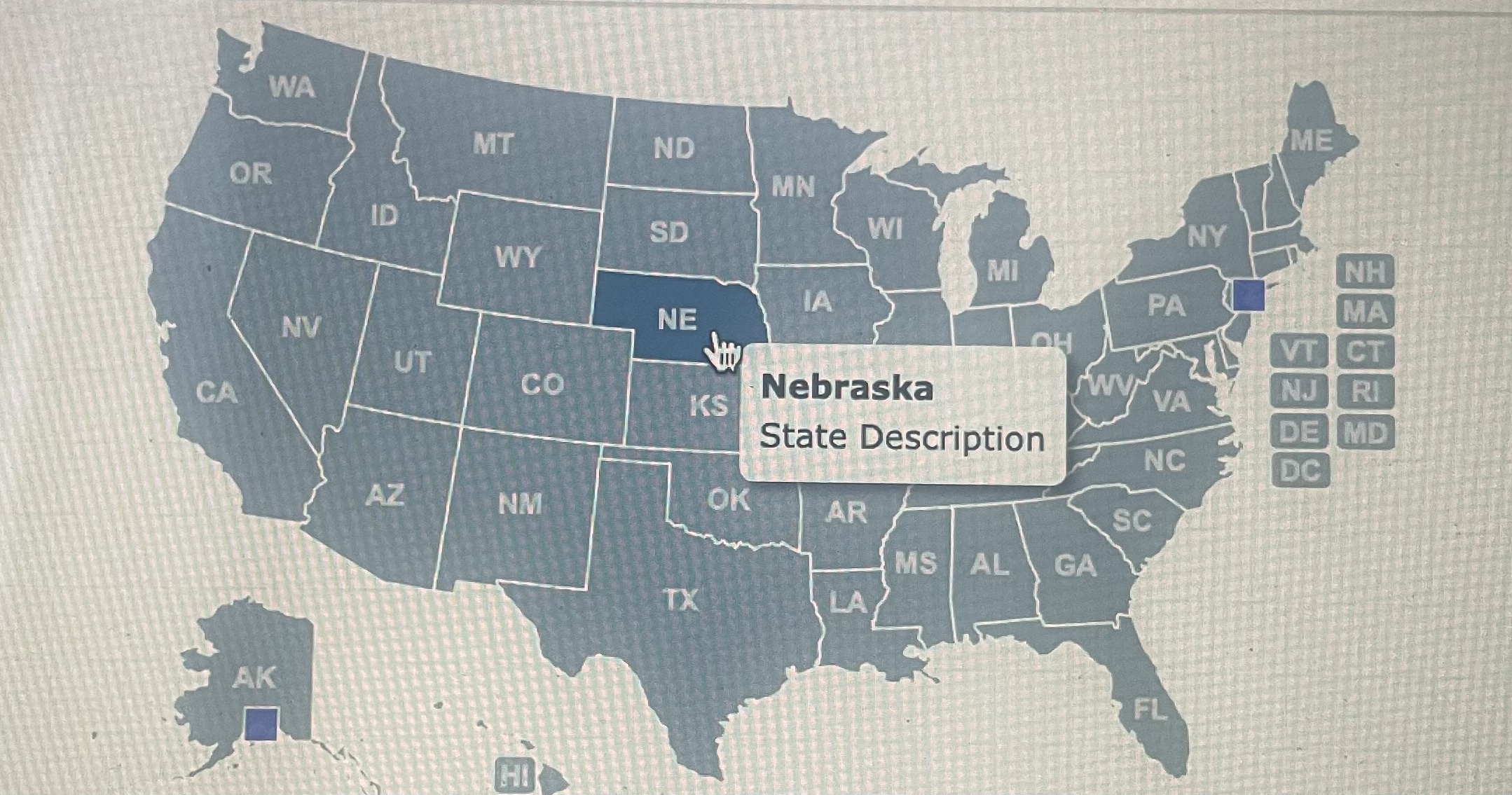 Solved In html and c++ can you create a map of the US like | Chegg.com