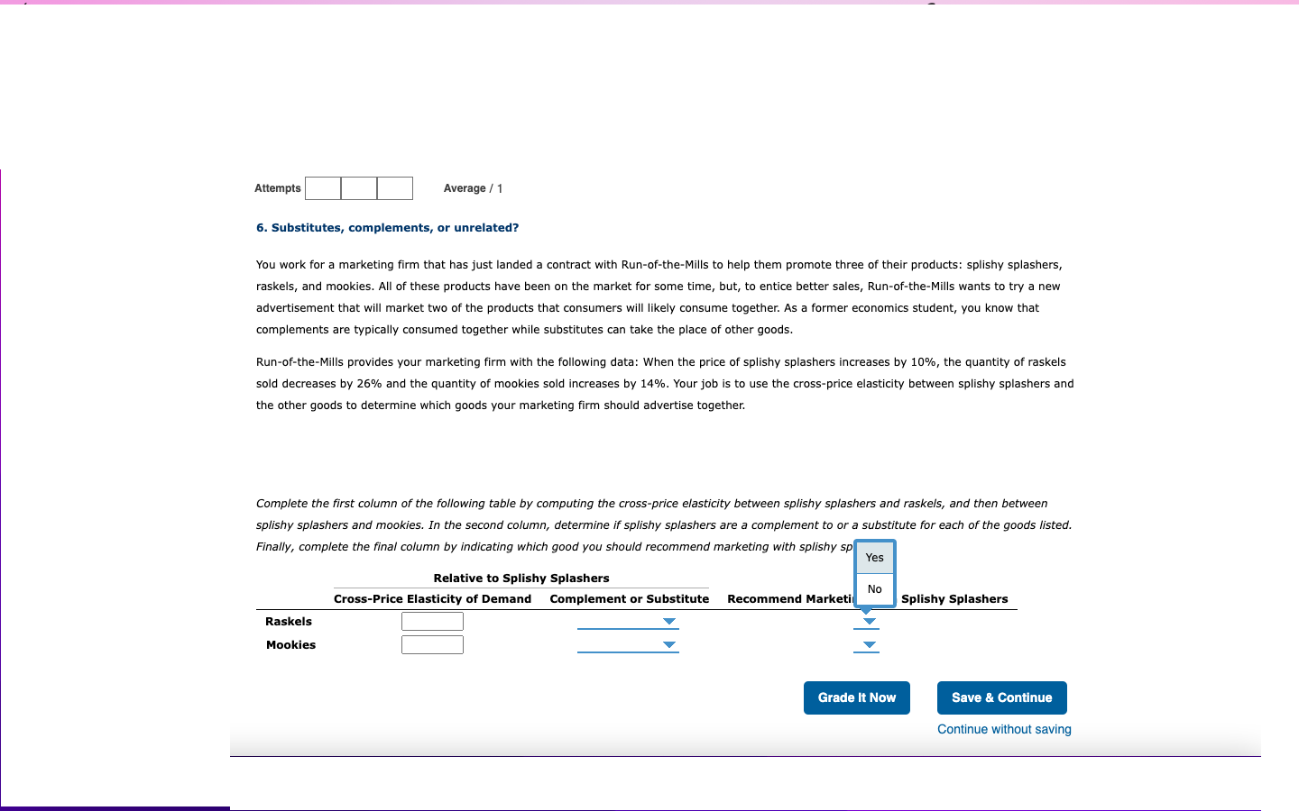 Solved 6. Substitutes, complements, or unrelated? You work