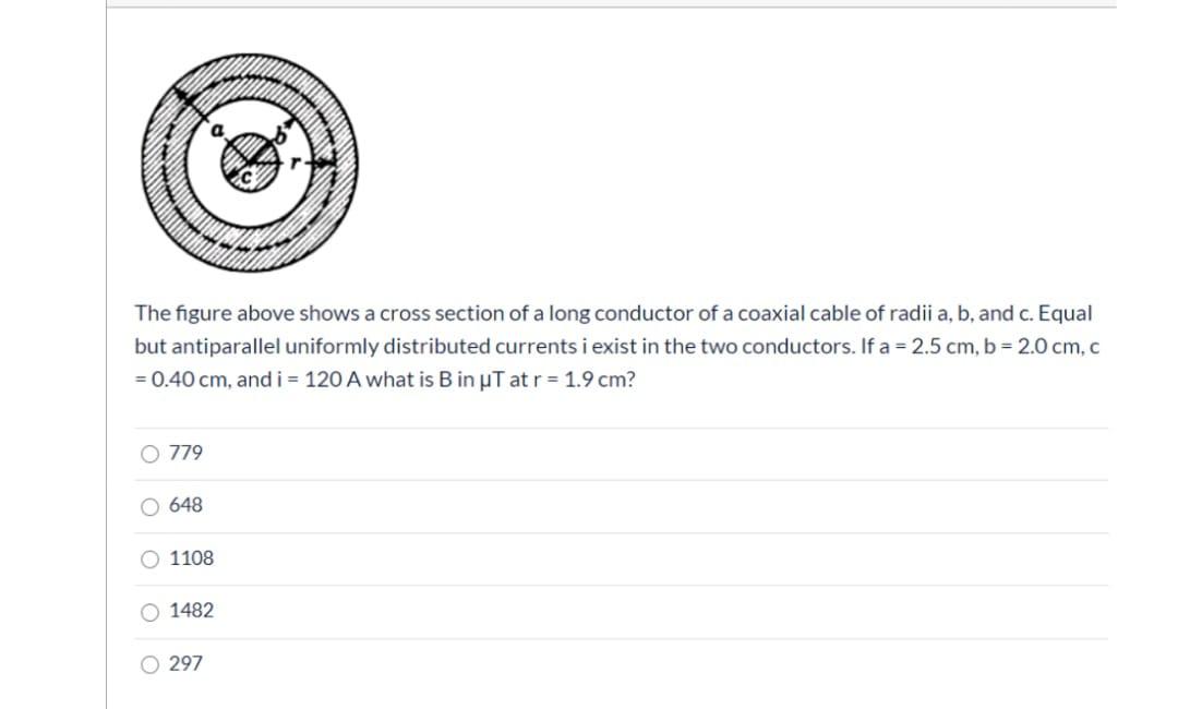 Solved स The Figure Above Shows A Cross Section Of A Long | Chegg.com