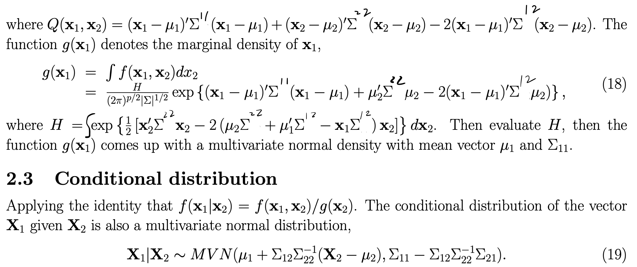 Solved 2.2 Marginal distribution Following the materials in | Chegg.com