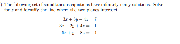 Solved The following set of simultaneous equations have | Chegg.com