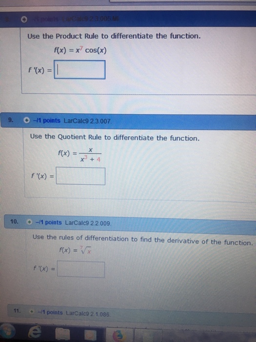 Solved Use The Product Rule To Differentiate The Function Chegg