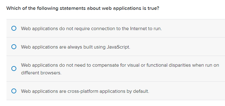 Solved Which Of The Following Actions Would JavaScript Be Chegg