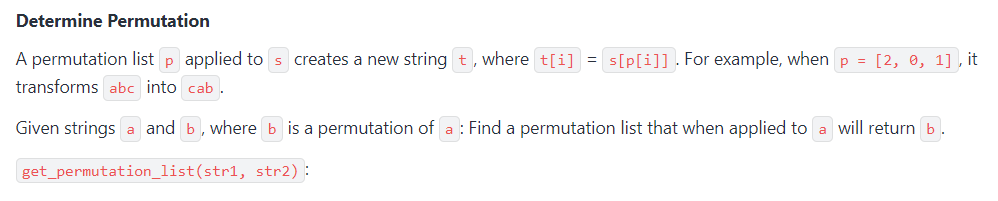 Solved Determine Permutation A permutation list p applied to | Chegg.com