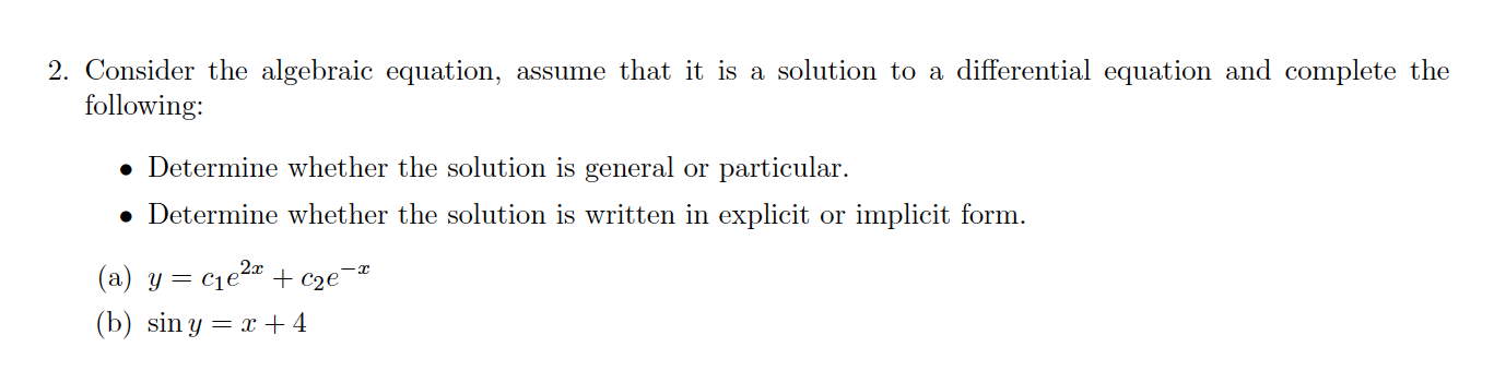 Solved 1. Consider the differential equation and complete | Chegg.com