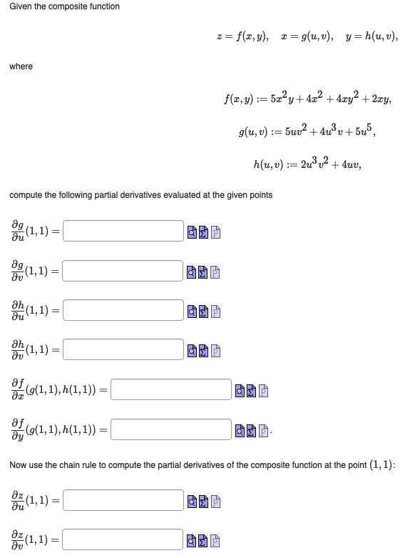 Solved Given The Composite Function 2 F X Y R G U V Chegg Com