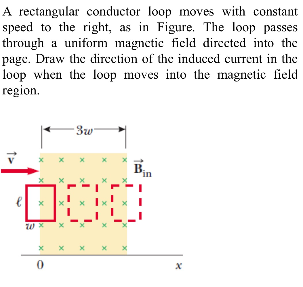 Solved A rectangular conductor loop moves with constant