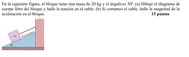 Solved En La Siguiente Figura, El Bloque Tiene Una Masa De | Chegg.com