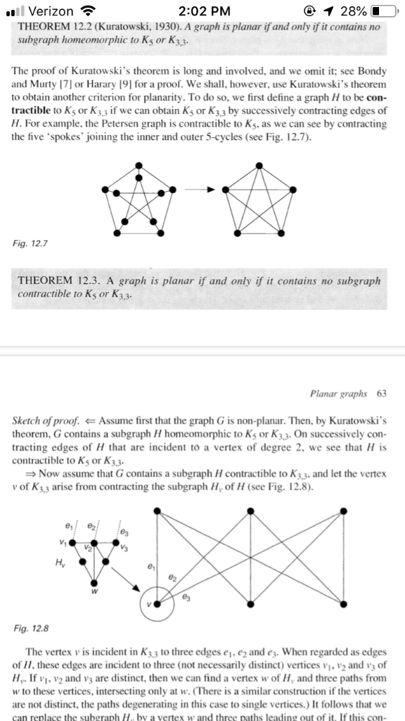 Solved Verizon 2:02 PM THEOREM 12.2 (Kuratowski, 1930). A | Chegg.com