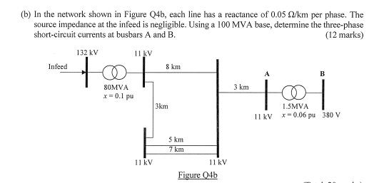 Solved (b) In The Network Shown In Figure Q4b, Each Line Has | Chegg.com