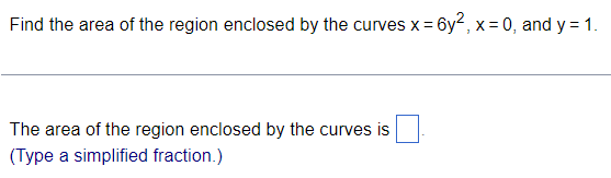 Solved Find the area of the region enclosed by the curves | Chegg.com