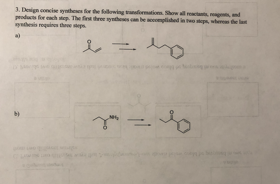 Solved 3. Design Concise Syntheses For The Following | Chegg.com